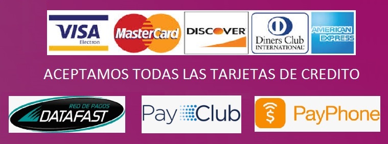 Aceptamos todas las tarjetas